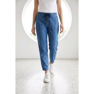 🔹️Tommy Hilfiger Blue Relaxed Fit Drawstring Denim Jogger Pants Size 0